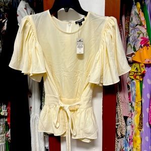 Short sleeve, white express blouse, size medium